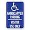 Signmission Reserved Parking Sign Handicapped Parkin Heavy-Gauge Aluminum Sign, 12" x 18", A-1218-23047 A-1218-23047 - alternate 1